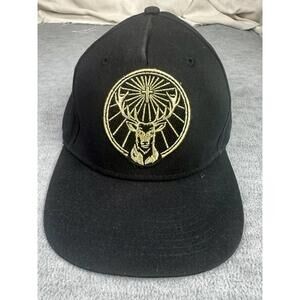 jagermeister deer logo snapback hat black streetwear bar promo dad cap